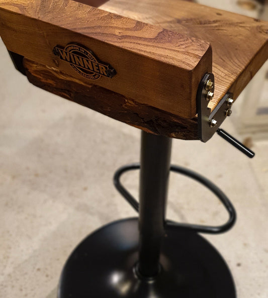 The Sussex Riser Gas Height Adjustable Handmade Stools