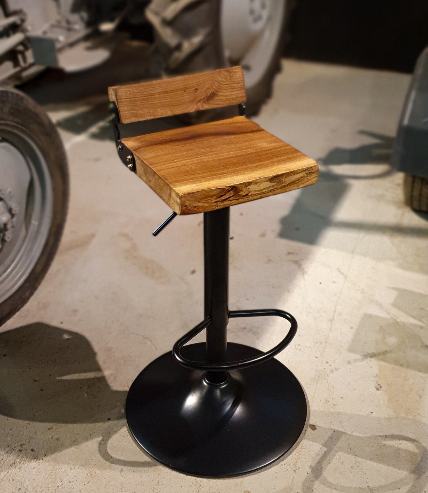 The Sussex Riser Gas Height Adjustable Handmade Stools